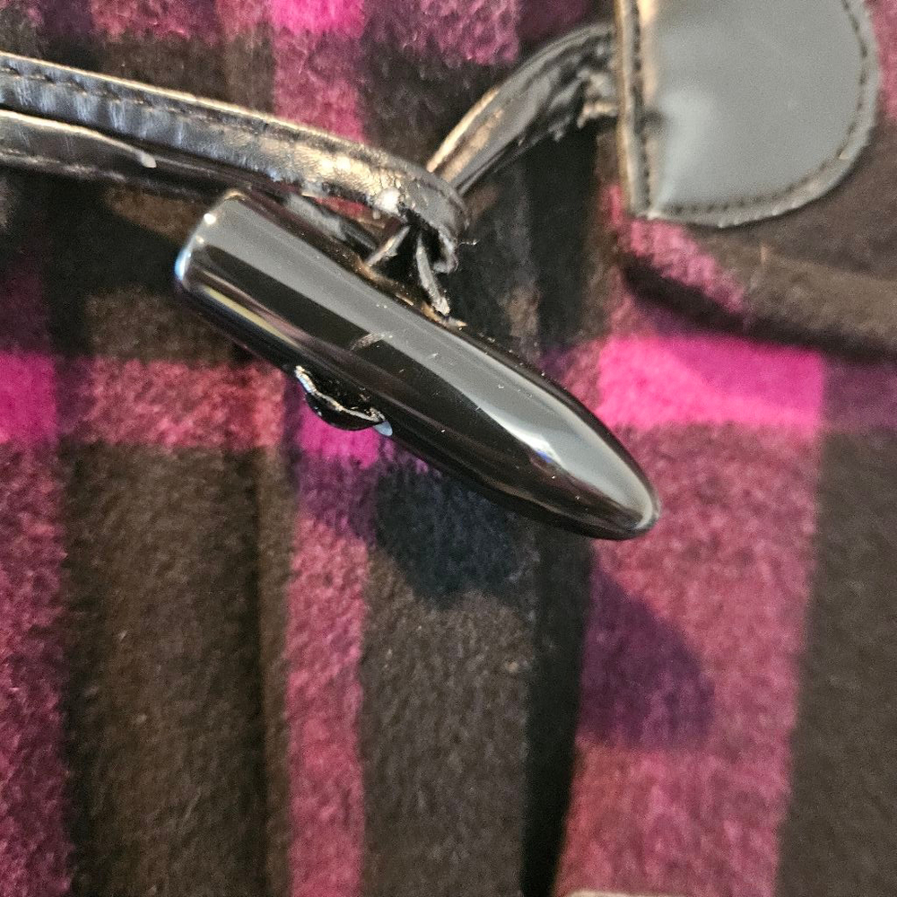 Women's Steve Madden Hooded Coat, M, Black & Pink - Picture 8 of 8